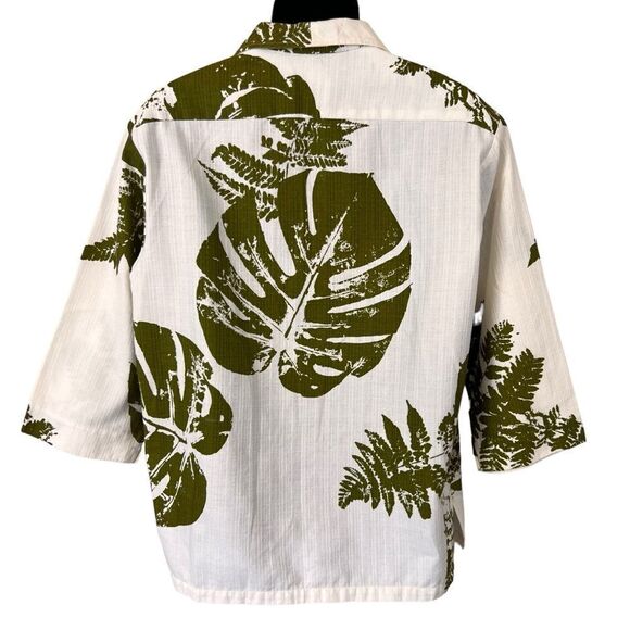 Vintage 60’s Iolani Monstera Print Bark Cloth Hawaiian Shirt - Picture 12 of 12